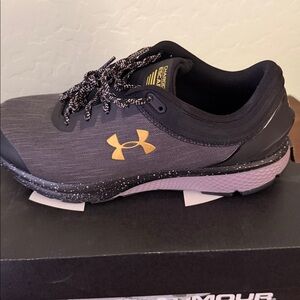 Under Armour Black & Purple Women's Athletic Trainer with Gold Logo